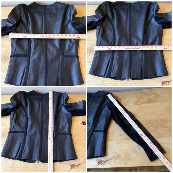 RINO & PELLE TORRI SOFT LAMB LEATHER JACKET 2-WAY FULL FRONT ZIP LINED EDGY US 6 - Picture 12 of 15